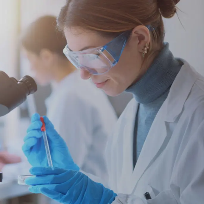 Scientific research in laboratory